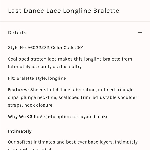 Free People Last Dance Lace Longline Bralette - Picture 6 of 6